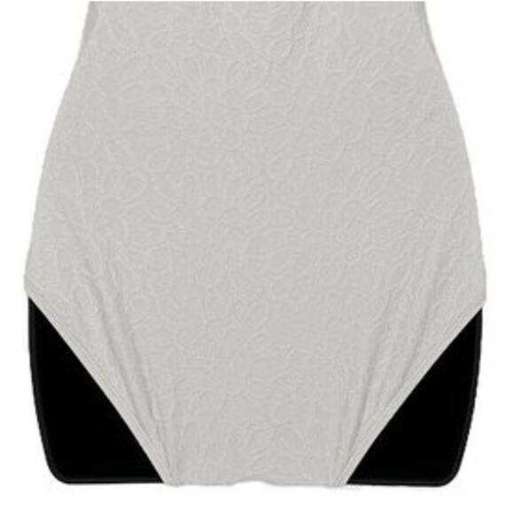 Swimsuit Beach Floral Embroidered One Piece in White on White Size Small - Picture 8 of 10